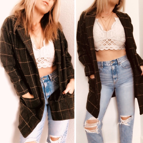 ✨Oversized PLAID blazer GREEN ✨ - Picture 6 of 8